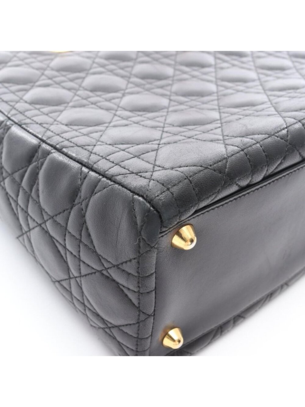 Dior Handbag Radio the Cannage Black Leather Hand - Picture 12 of 15